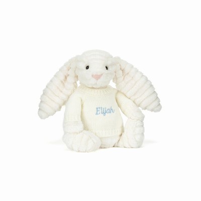 Jellycat Bashful Luxe Bunny Nimbus with Cream Jumper UK | 35426VCEJ